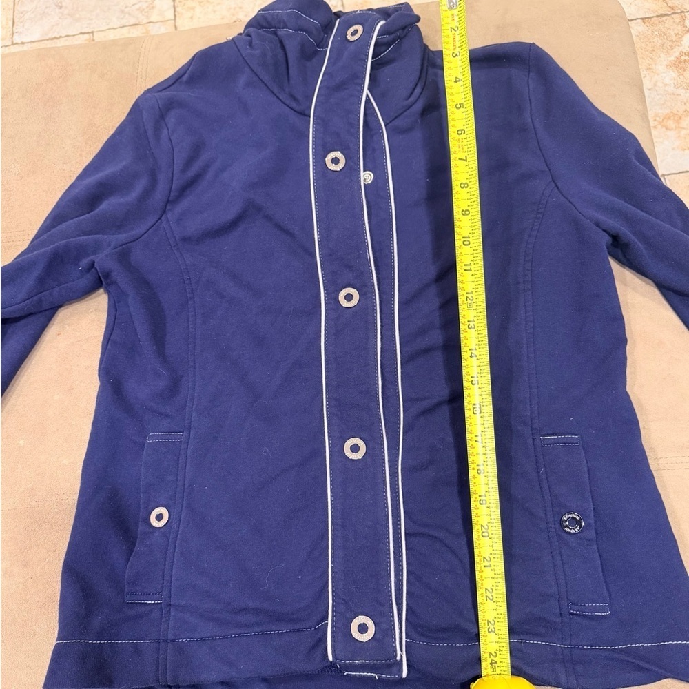 Jones New York Navy Utility Jacket with White Accents - Picture 11 of 13